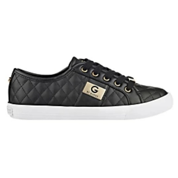 Guess Sz 7.5M G by Guess Black & Gold Backer 2 Quilted Sneakers - Picture 5 of 10